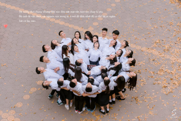 chuẩn bị chụp kỷ yếu