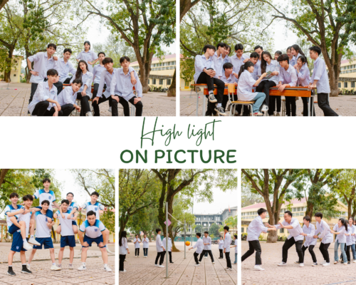 xếp hình chụp ảnh kỷ yếu